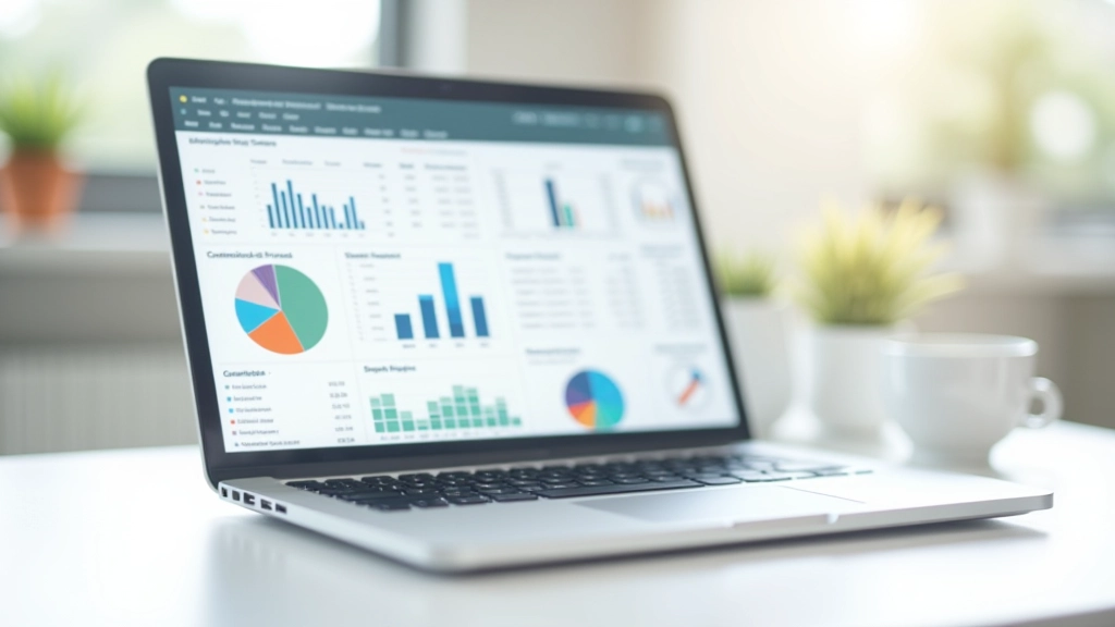 Tabla de presupuesto mensual en una hoja de cálculo con gráficos de barras mostrando gastos por categoría en diferentes colores